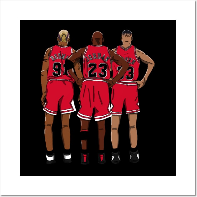 The Last Dance - Bulls 98 Small logo Wall Art by makeascene